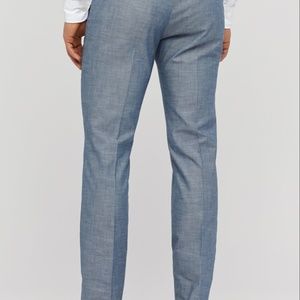 Bonobos Flat Front Light Blue Chambray Pants NWT